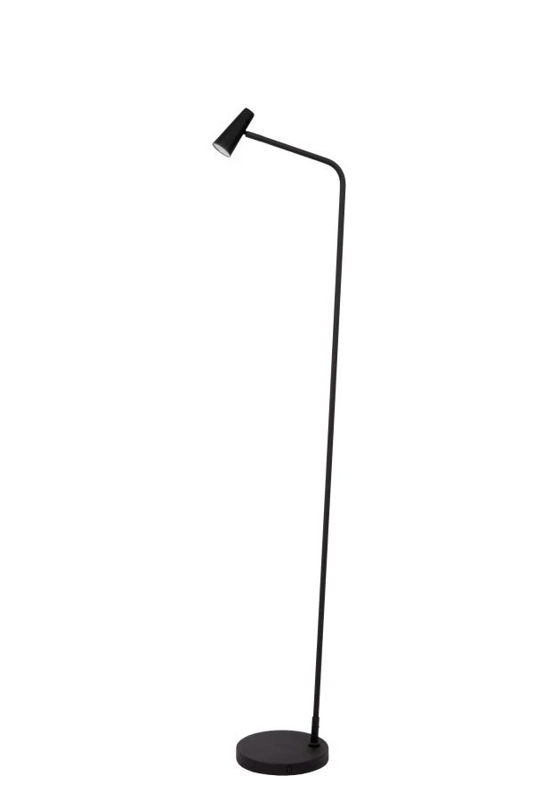Lucide STIRLING - Oplaadbare Vloerlamp - Accu/Batterij - LED 3 StepDim - 1x3W 2700K - Zwart - uitgezet